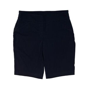 STUDIO WORKS Women's Dark Blue Bermuda Shorts Size 10